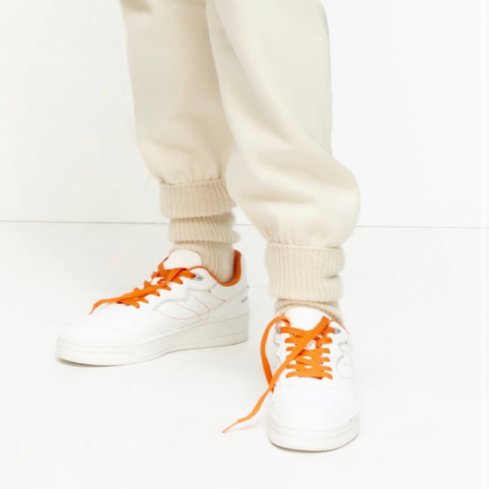 Zara Contrasting Color Orange White Sneakers Size 39 / 9.5